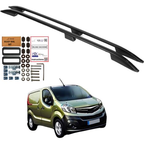 Barras de techo OPEL VIVARO RENAULT TRAFIC FIAT TALENTO 2014- CORTO NEGRO