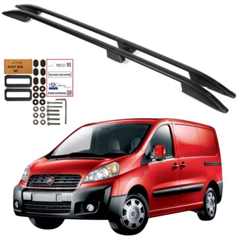 Barras de techo FIAT SCUDO CITOREN JUMPY PEUGEOT EXPERT L2 2006-2017 NEGRO