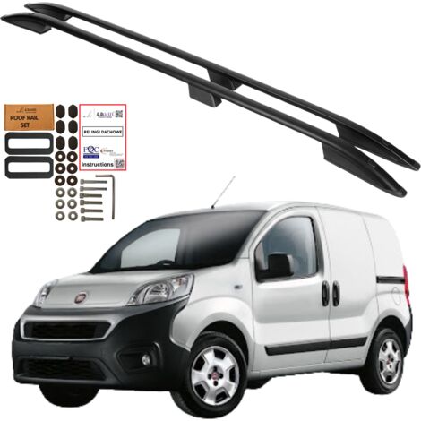 Barras de techo FIAT Qubo Fiorino CITROEN Nemo PEUGEOT BIPPER 08-24 NEGRO