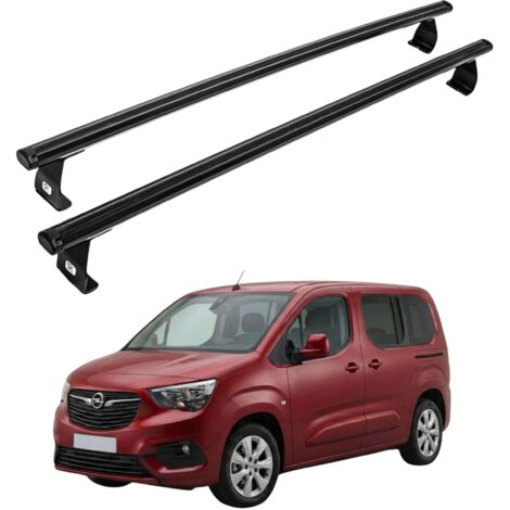 Baca para Opel Combo a partir de 2018, barras de techo, aluminio, color negro claro