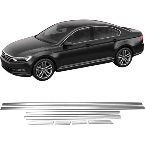 Molduras de puertas laterales de acero inoxidable cromado Volkswagen Passat B8 2015-2019