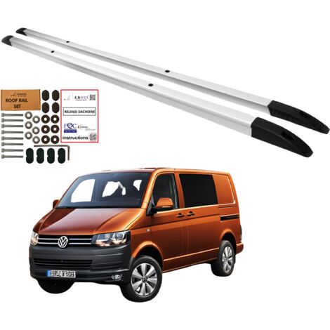 Barras de techo integradas VOLKSWAGEN TRANSPORTER T5 T6 LONG Aluminio