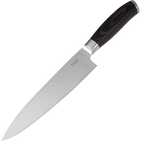 Cuchillo de chef Teesa de acero inoxidable de 33 cm, equilibrado y afilado. (1/5)