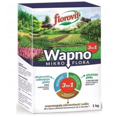 Abono de cal Florovit microflora 1 kg abono granulado multifuncional