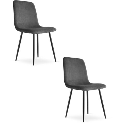 Silla RIFT - pana gris / patas negras x 2 (1/5)