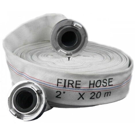 Manguera de jardín para bomberos de 2" 8 bar 20 m conector rápido de aluminio
