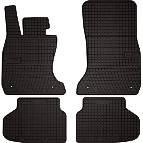 Alfombrillas de goma para BMW 7 F01 sedán (2008-2015) - negras, montadas