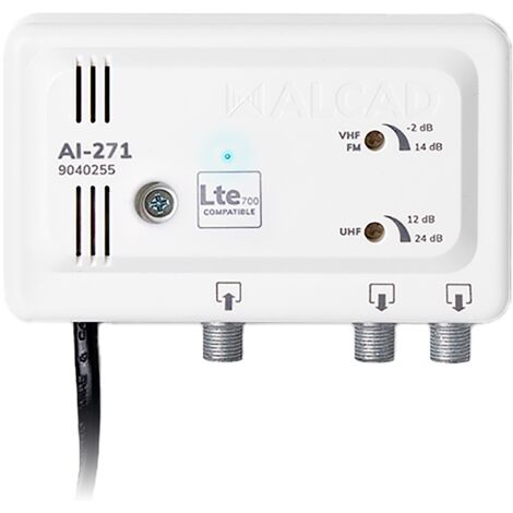 Amplificador de antena interna 2 salidas LTE700 AI-271 ALCAD