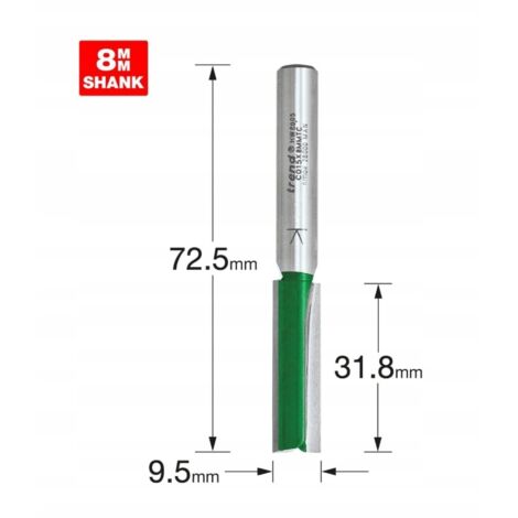 Fresas Para Madera Fresa Para Recorte Ranurado Rebajado Madera Fresa Recta De Doble Filo Trend 18 Mm – Para Madera, MDF Y Contrachapado, Vástago 8 Mm – C028AX8MMTC Fresa Madera Fresas De Madera 18mm