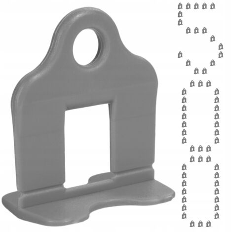 Sistema de nivelaci贸n de baldosas clips 1.5 mm 500 piezas SIMPLEFIX color gris (1/5)