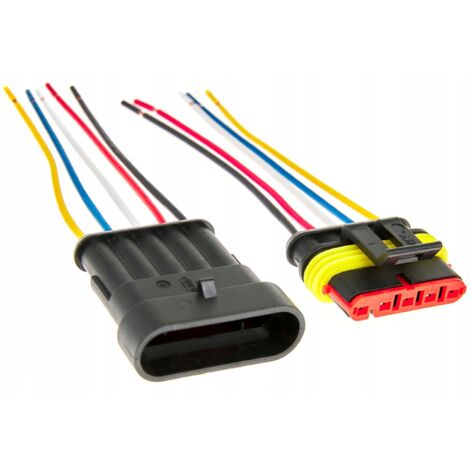 Bloque de enchufe conector herm茅tico Superseal 5 pines 1.5 con cable automotriz (1/4)