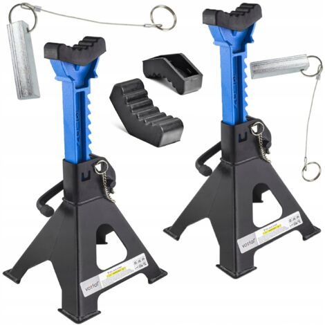 2X Caballetes Automotrices para Taller 3T con Bloqueo de Pasador de Goma