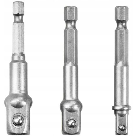 Adaptadores reductores para casquillos de destornillador hex 1/4 3/8 1/2 3 piezas (1/5)