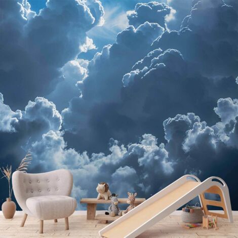 Fondo de pantalla fotográfico - Escena animada: El sol luchando contra las nubes (1/4)