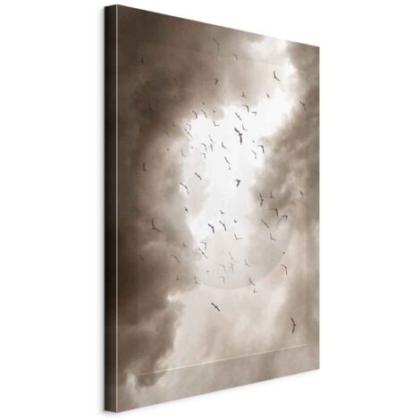 Pintura - Pájaros en las nubes (1 parte) vertical