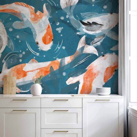 Fondo de pantalla fotográfico de peces koi - Segunda variación (1/5)