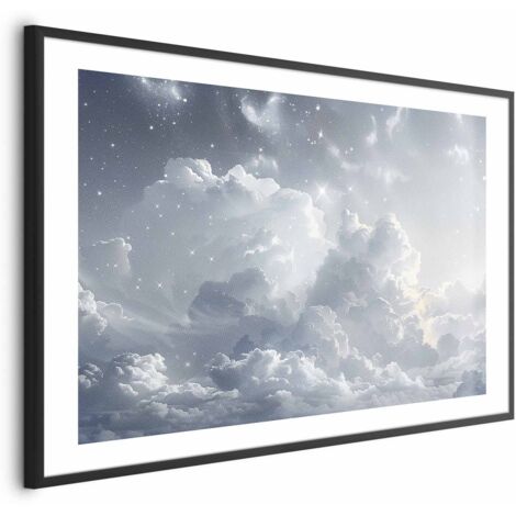 Póster - Paz Astral: Estrellas dispersas sobre las tenues nubes (1/4)