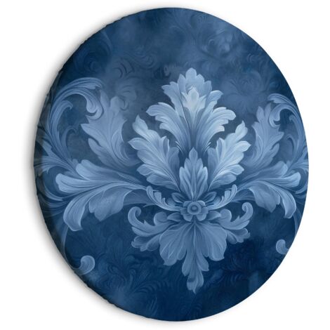 Cuadro redondo - Adorno en azul y colores fríos: Decoración azul oscuro / Adorno azul en tonos fríos