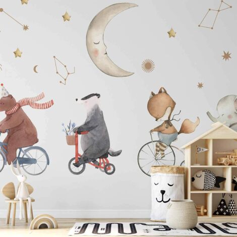 Fotomural - Animales sutiles entre las estrellas (acuarela) (1/5)