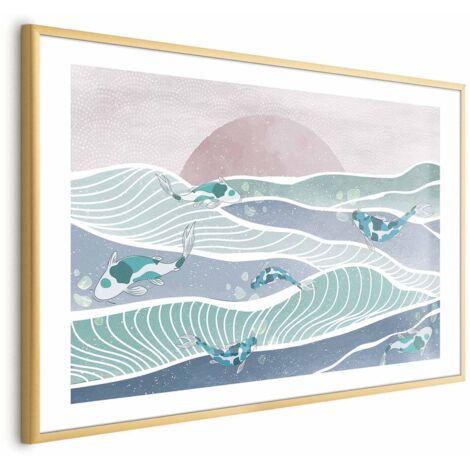 Póster - Peces en las olas (1/4)