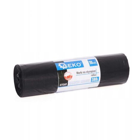 Bolsas de poliestireno de 380L, muy resistentes - rollo de 10 (1/2)