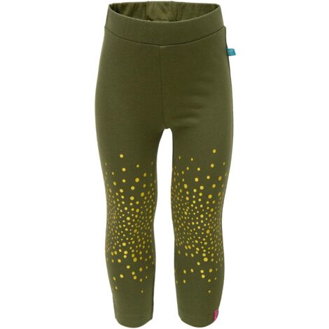 Leggings de algodón confeti para niña, color verde claro (1/4)