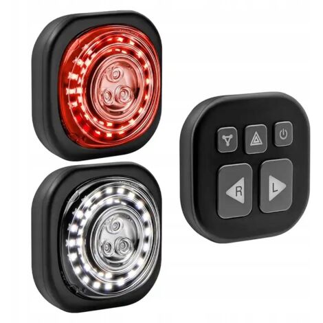 2 intermitentes LED Helios para patinete, bicicleta, traseros y delanteros, con Bluetooth