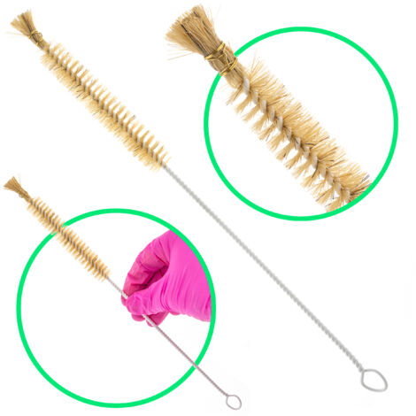 Pincel, baqueta, cepillo de cerdas suaves para tubos de ensayo, diámetro 12 mm, con cepillo (1/5)