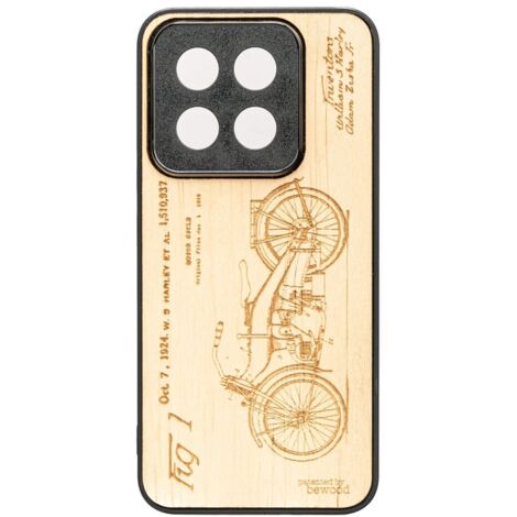 Funda de madera Bewood para Xiaomi 14T Pro HARLEY PATENT ANIEGRE (1/2)