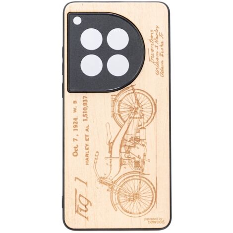 Funda de madera Bewood para OnePlus 12 HARLEY PATENT ANIEGRE (1/2)