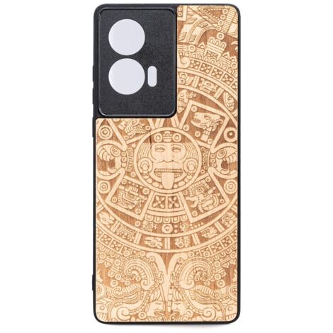 Funda de madera Bewood para Motorola Edge 50 Fusion CALENDARIO AZTECA ANIEGRE (1/2)