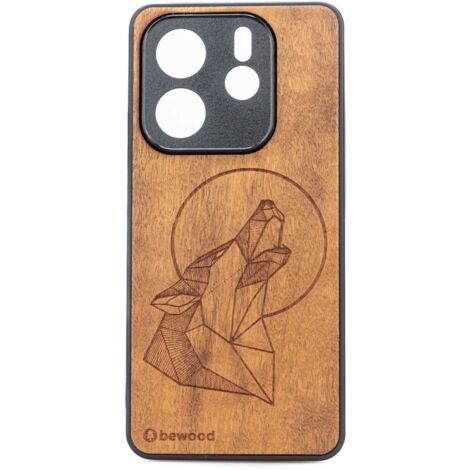 Funda de madera Bewood para Xiaomi Redmi Note 14 5G WOLF IMBUIA (1/2)