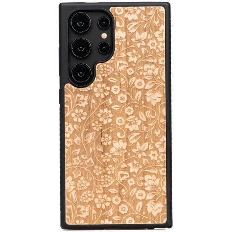 Funda de madera Bewood para Samsung Galaxy S24 Ultra FLORES SILVESTRES ANIEGRE (1/4)
