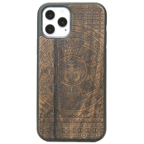 Funda de madera para iPhone 12 / 12 Pro CALENDARIO AZTECA ZIRICOTE (1/3)