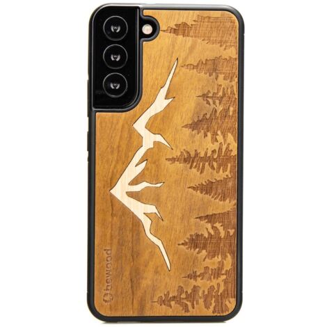 Funda de madera para Samsung Galaxy S22 Plus MONTAÑAS IMBUIA (1/4)