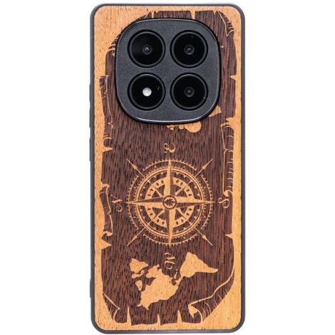 Funda de madera Bewood para Xiaomi Redmi Note 14 Pro 5G WIND ROSE MERBAU (1/5)