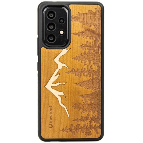 Funda de madera para Samsung Galaxy A53 5G MONTAÑAS IMBUIA (1/4)