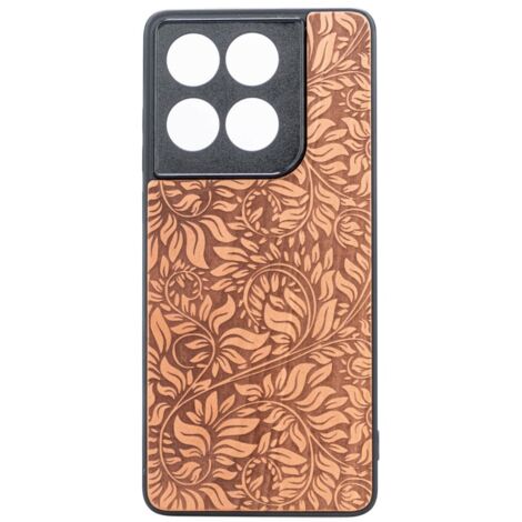 Funda de madera Bewood para Motorola Edge 60 / 60 Fusion 5G con diseño de hojas de manzana (1/2)