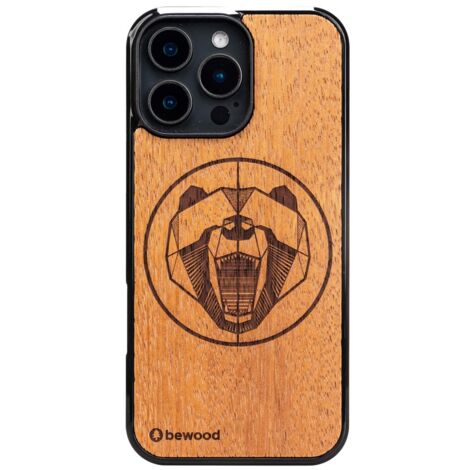 Funda de madera Bewood para iPhone 16 Pro Max MERBAU BEAR (1/5)