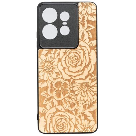 Funda de madera Bewood para Motorola Edge 50 Pro ROSAS ANIEGRE (1/2)