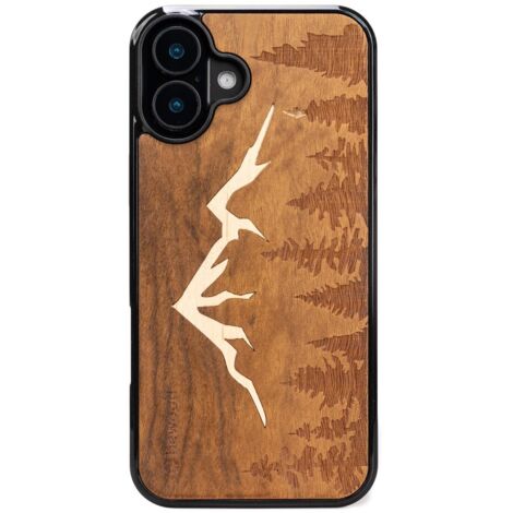 Funda de madera Bewood para iPhone 16 Plus MONTAÑAS IMBUIA (1/5)