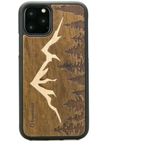 Funda de madera para iPhone 11 PRO MONTAÑAS IMBUIA (1/3)