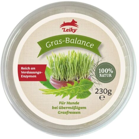 Gras - Balance 230g cebada joven con hierbas, espirulina y papaína para perros desintoxicación natural vitaminas y antioxidantes apoya las articulaciones, el corazón y los riñones Leiky (1/2)