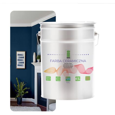 PINTURA CERÁMICA PARA PAREDES, LAVABLE, AZUL MARINO, 10 L, POLONIA (1/5)