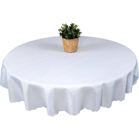 Mantel redondo, blanco liso, Fi 120, Mantel redondo, blanco liso, Material