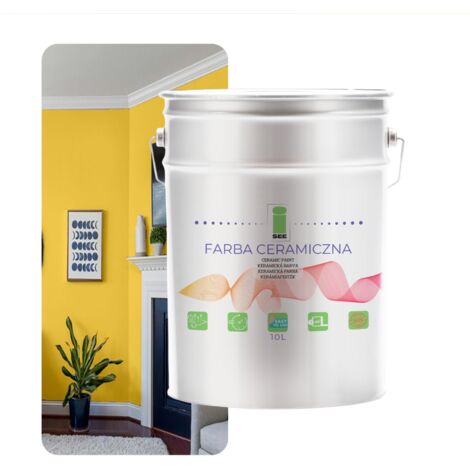 Pintura cerámica lavable amarilla 10L Tienda de fábrica (1/5)