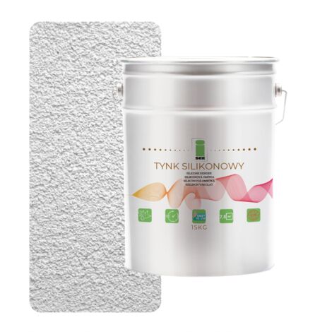 Revestimiento exterior de silicona para fachadas, blanco gris claro, 1,5 mm, calidad premium, 15 kg