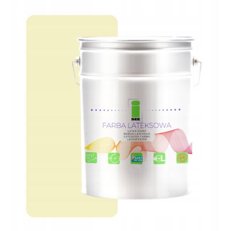 Pintura de látex amarilla clara para paredes, 10 l, tienda de fábrica (1/5)