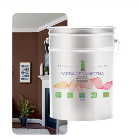Pintura cerámica lavable marrón 10L Tienda de fábrica (1/5)