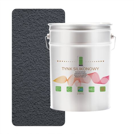 Revestimiento de silicona 7024 para fachada exterior, acero gris, 1,5 mm, calidad premium, 25 kg (1/5)